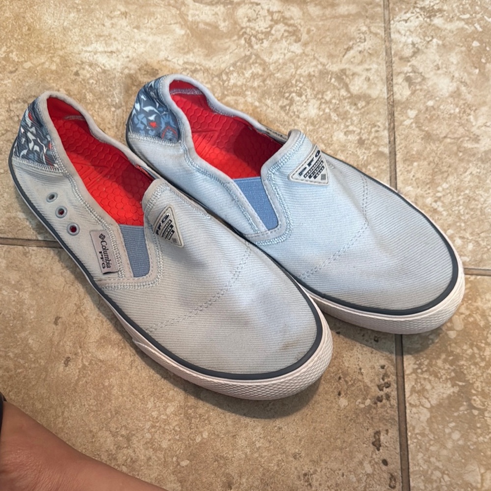 Columbia Light Blue Slip-On Sneakers